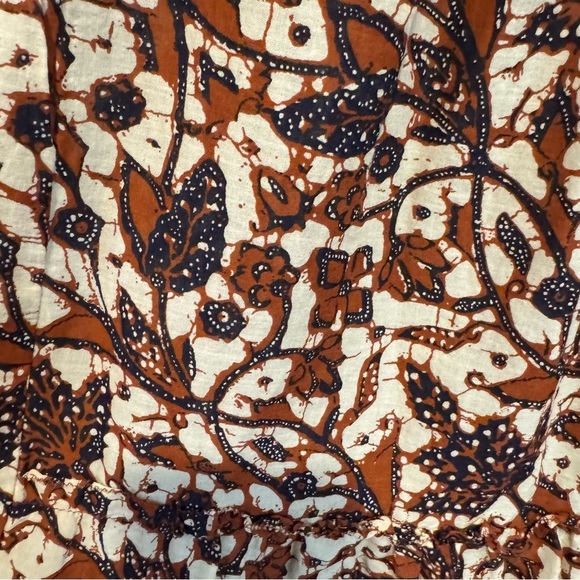 House of Harlow Floral Brown Maxi Boho Dress Lightweight Resortwear M - Picture 6 of 8